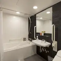 ห้องดีลักซ์เตียงคู่พร้อมห้องน้ำ