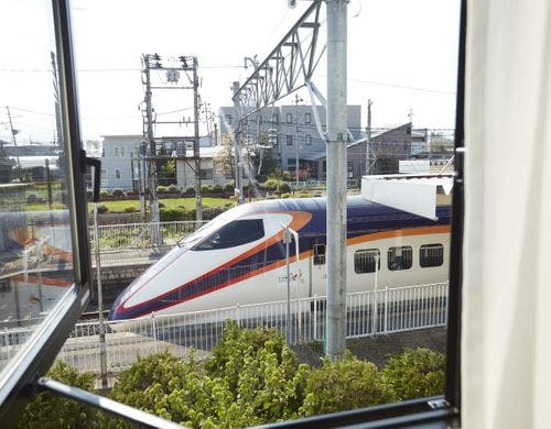 2階線路側客室からの眺望