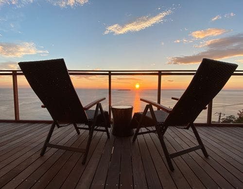 テラスから観る日の出