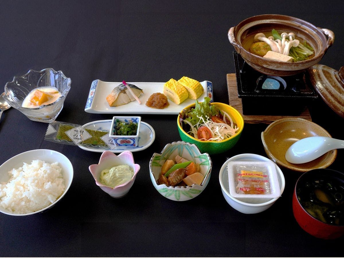 サングリーン菊川自慢の和朝食。