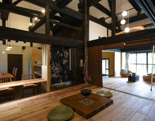 大きな梁が特徴