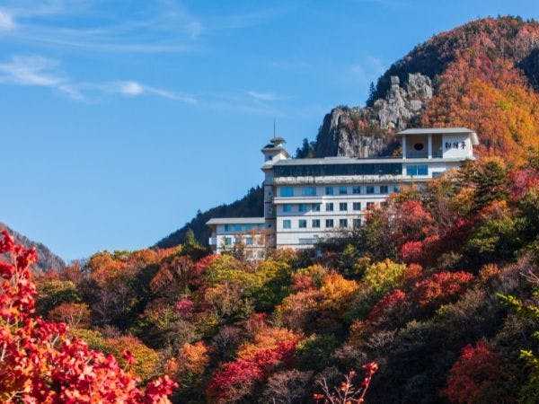 【ภายนอก (ฤดูใบไม้ร่วง)】อาซาฮิเทย์ที่ล้อมรอบด้วยใบไม้เปลี่ยนสี