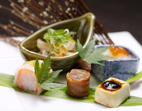 *夕食　前菜 和洋折衷会席　一例