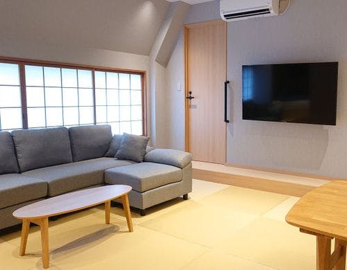 内湯檜風呂付き 和洋室　リビングスペース