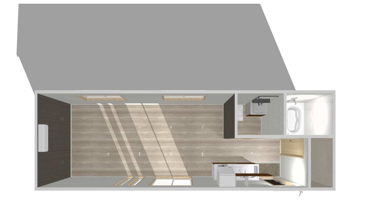 คุณสามารถเช่าทั้งหลังของบ้านรถพ่วงได้