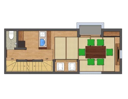 桃 2F 居間・キッチン