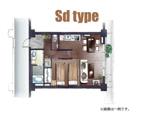 【ペット可・スタンダードルーム間取り】