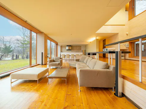 Sofa dengan pemandangan alam Toya