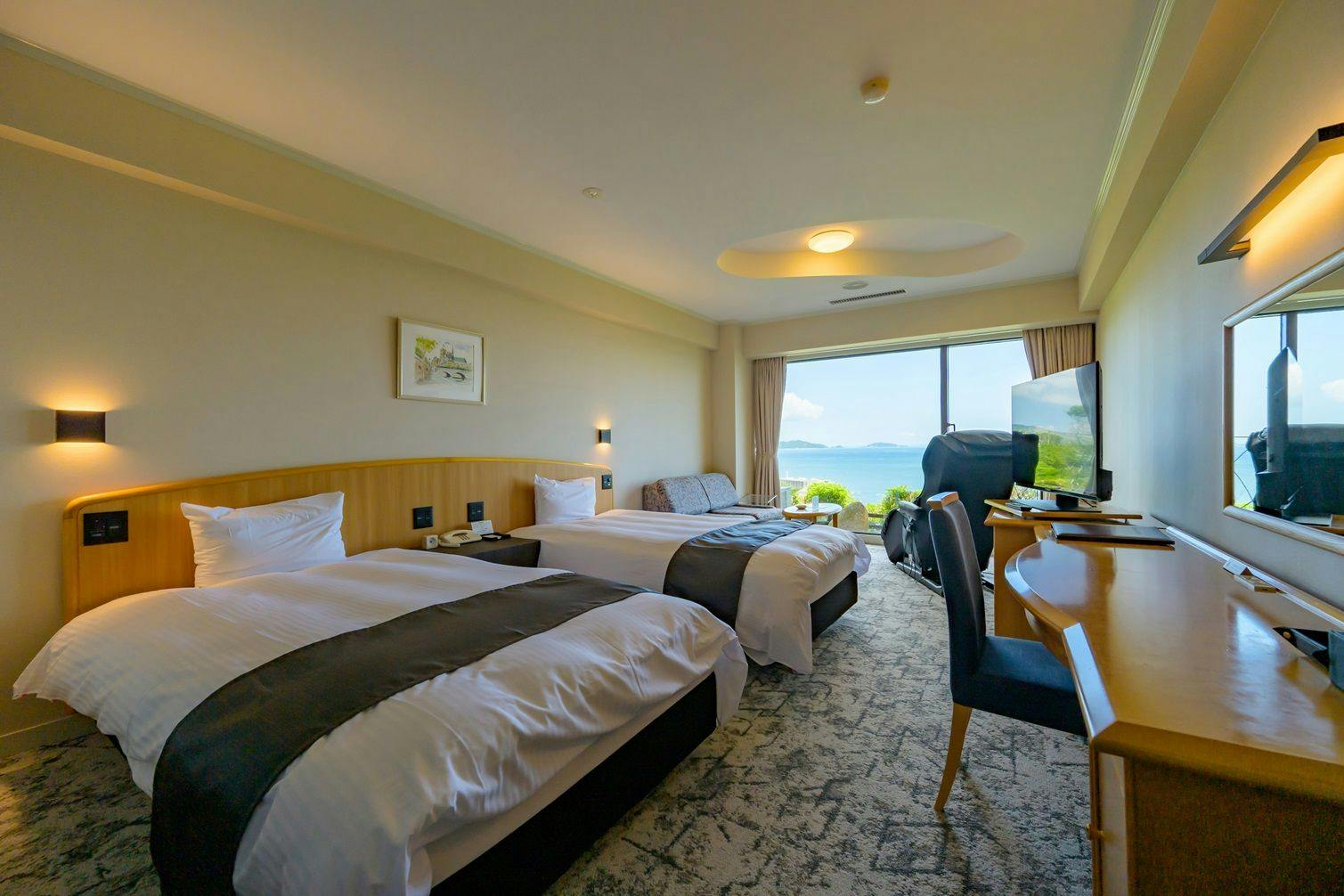 ห้องพักเตียงคู่สไตล์ตะวันตก