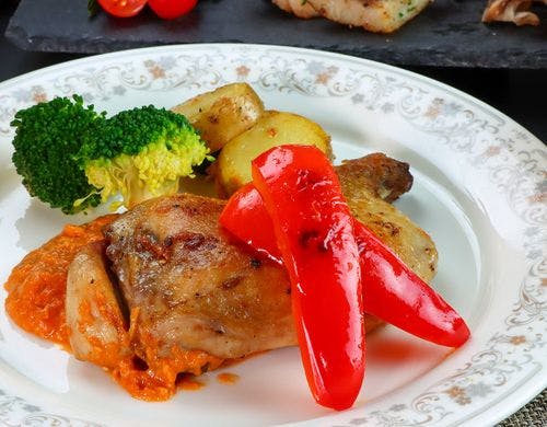 #夕食　若鶏のコンフィ