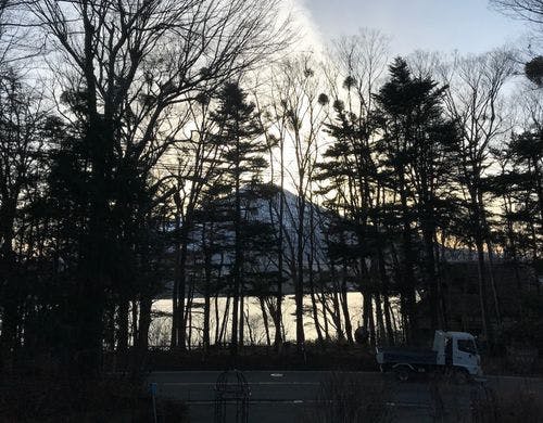 お庭から見える富士