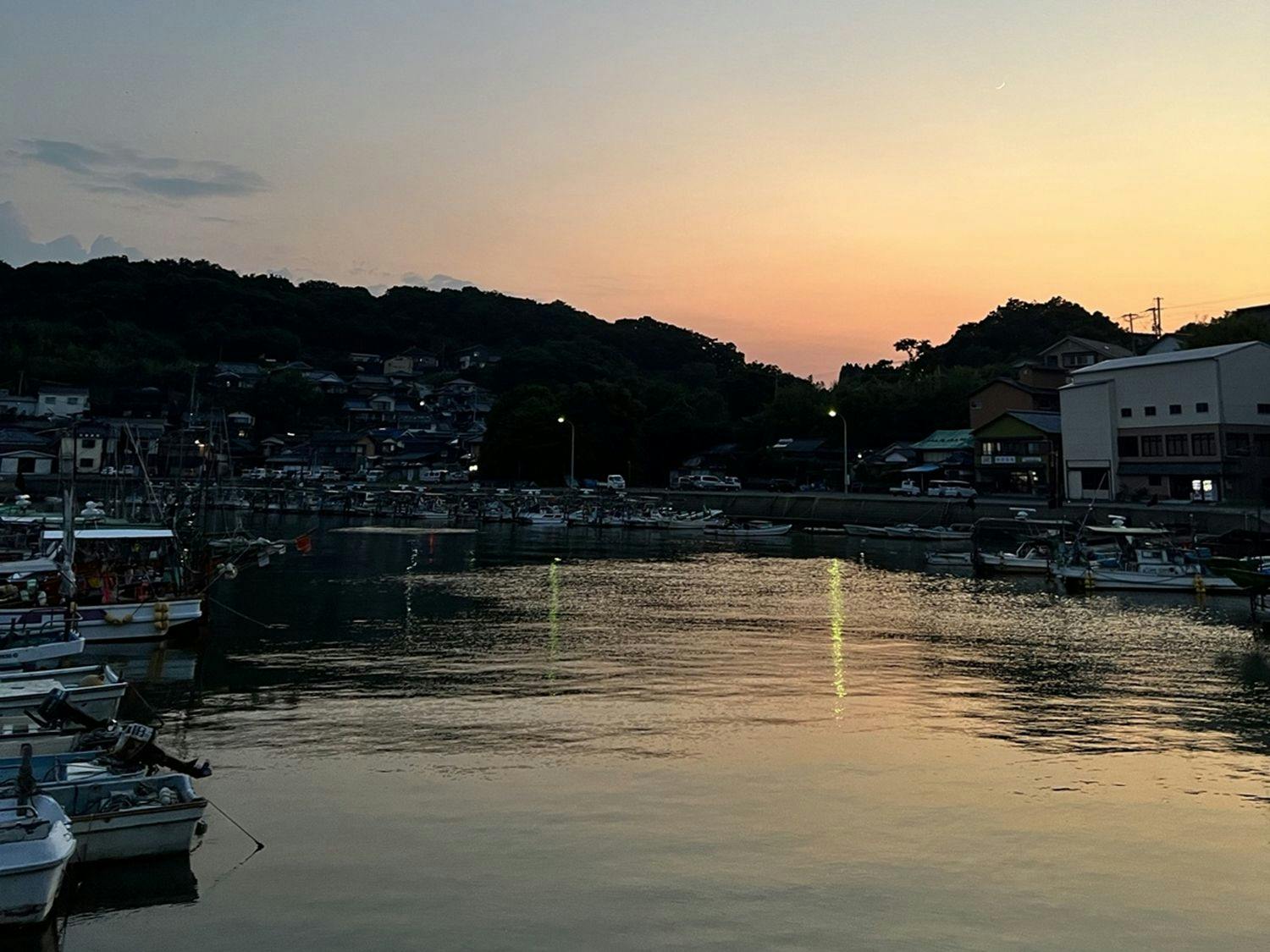 【주변 경치】저녁 무렵의 다케사키항