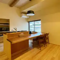 Solid wood kitchen counter