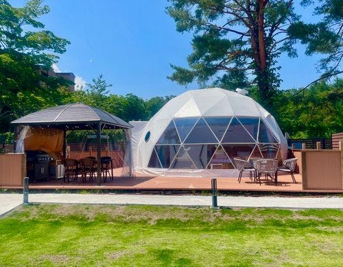 ドッグラン付きドームテント