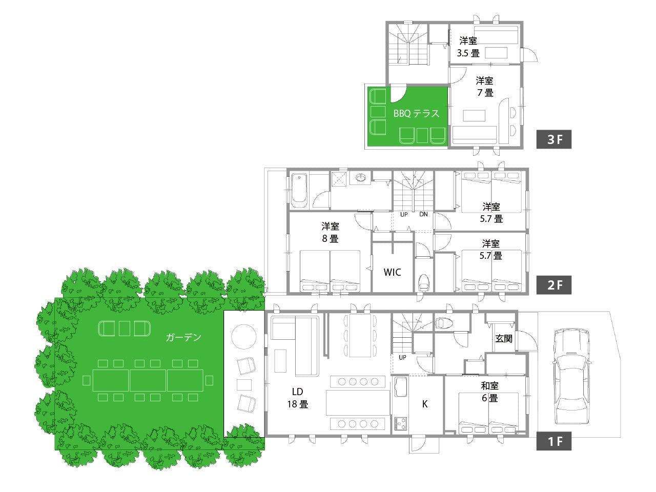 แผนผังห้องของ Ueno NIPPORI Terrace