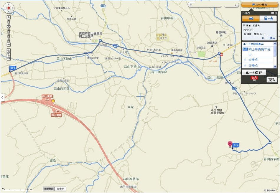 แผนที่พื้นที่กว้าง