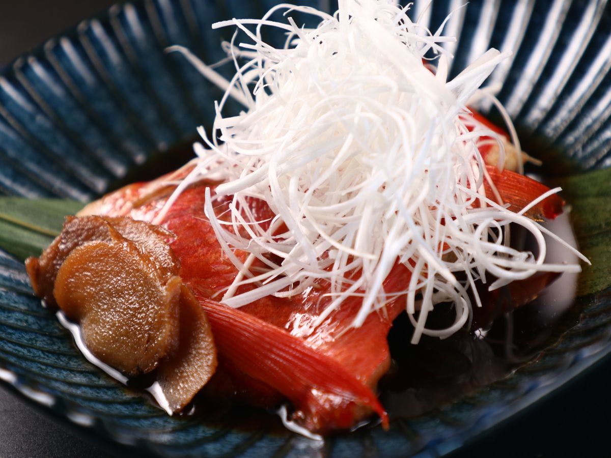 【อาหารเย็น】คอร์สทดลอง_ปลาคินเมะไดต้มซีอิ๊ว