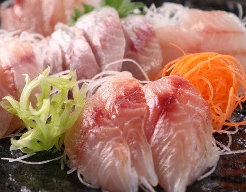 【夕食】お試しコースの季節の御造り一例