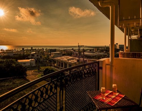 夕暮れ時の景色