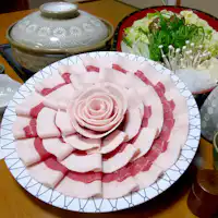 *【ตัวอย่างหม้อไฟเนื้อหมูป่า】