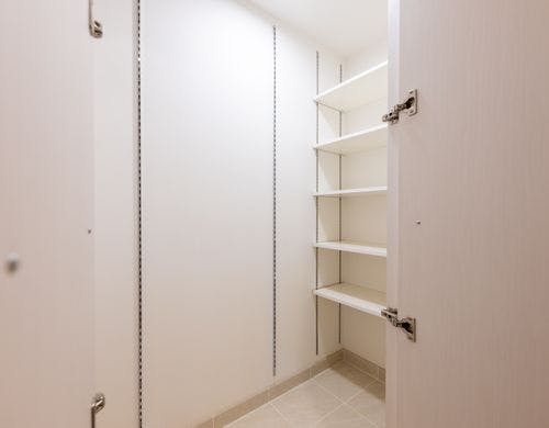 たっぷり収納できる便利な収納スペース
