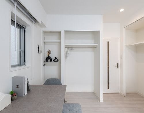 収納力◎のオープンクローゼット