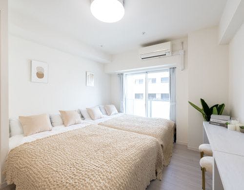 観葉植物が映える、ナチュラルな癒し空間