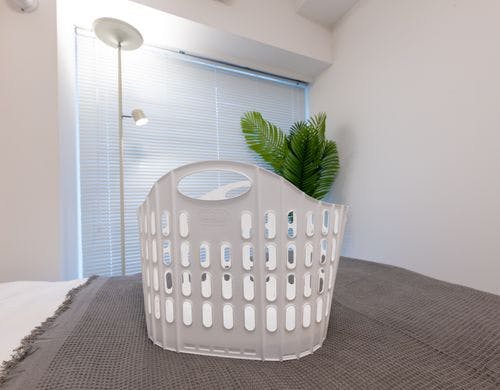 ランドリーバスケットをご用意してます