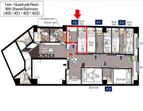【間取り図】2名部屋