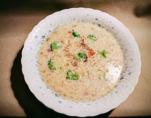 野菜たっぷり豆乳スープ