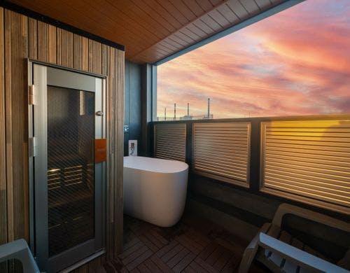 夕暮れ時には幻想的な雰