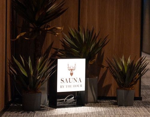 時間貸しサウナ付き客室。