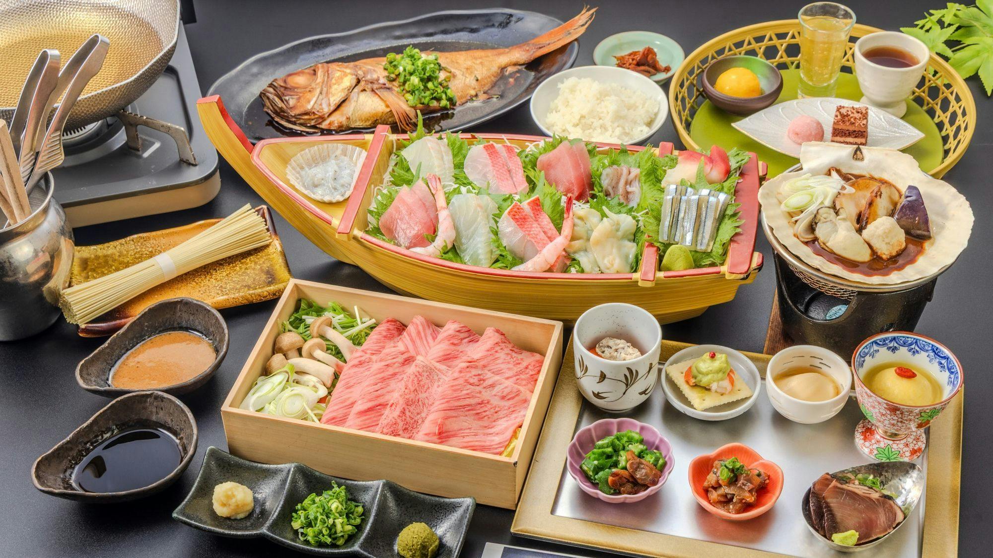 仙石高原 大箱根一の湯の夕食の一例