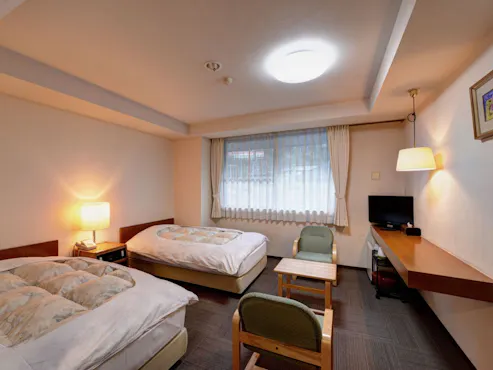 *【Contoh kamar tamu / Kamar Twin bergaya Barat】