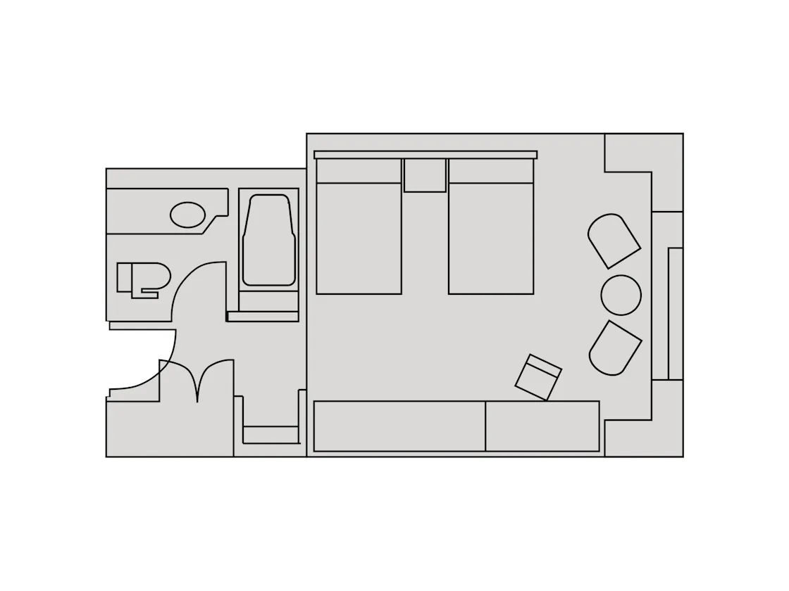 客室見取り図 ツインルーム