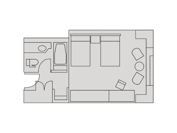客室見取り図 ツインルーム