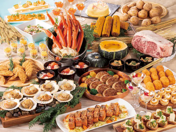<お食事時間17:00-18:40>おいしい北海道ディナービュッフェ(2食付/パークチケット購入可)