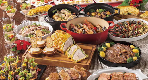 <お食事時間17:00->煌めくクリスマス・ディナービュッフェ付き(夕食付/パークチケット購入可能)
