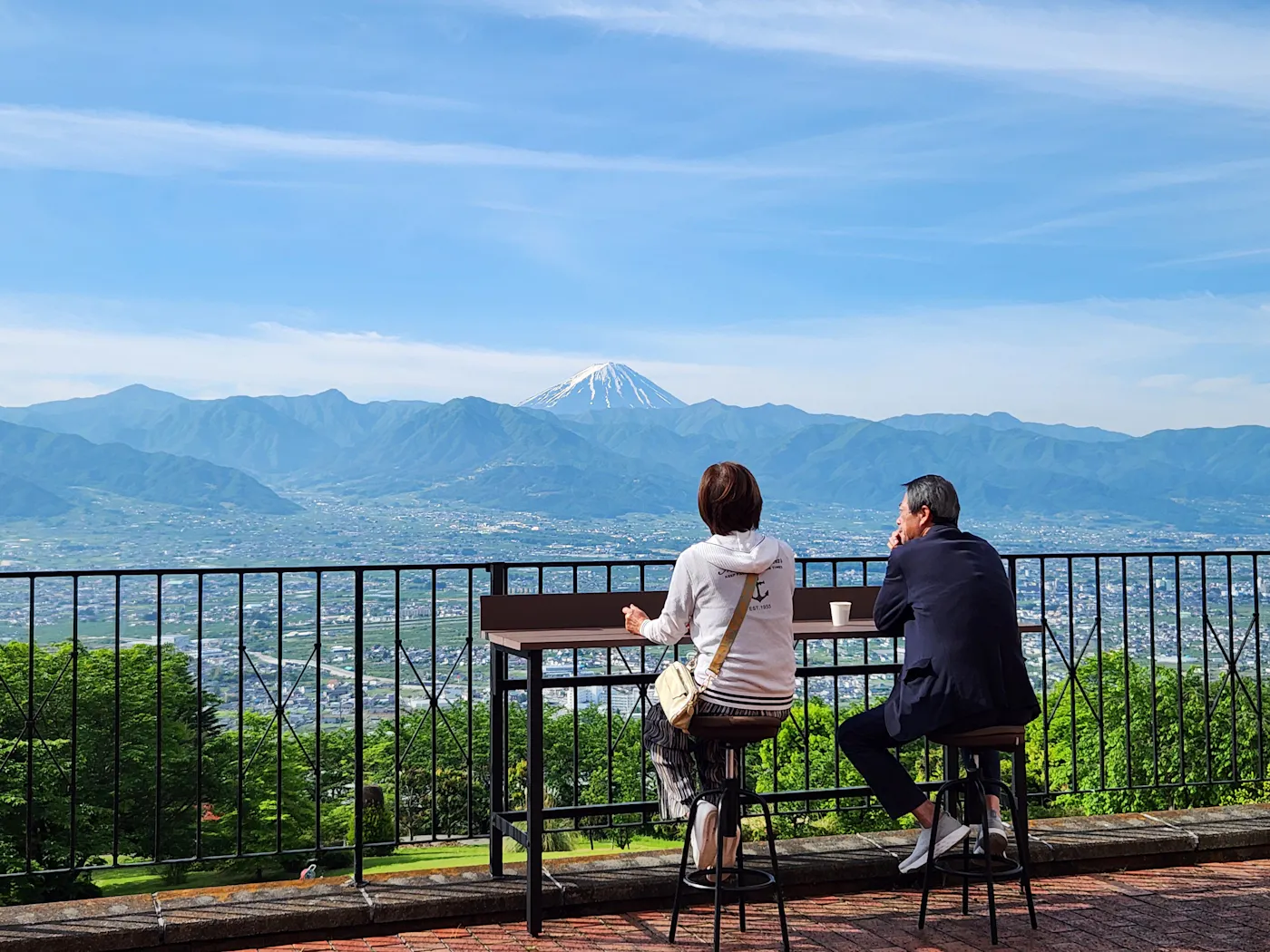 フルーツパーク富士屋ホテル：富士山を望むテラス