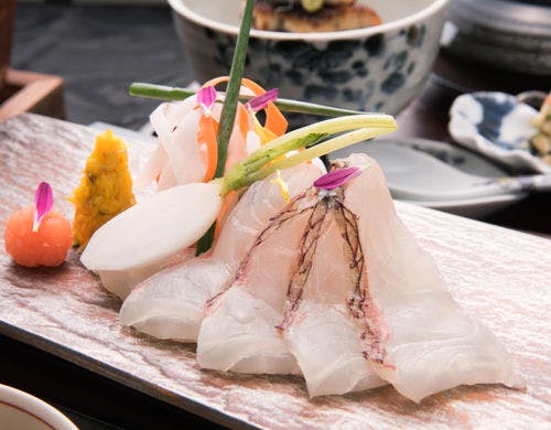 夕食真鯛のしゃぶしゃぶ