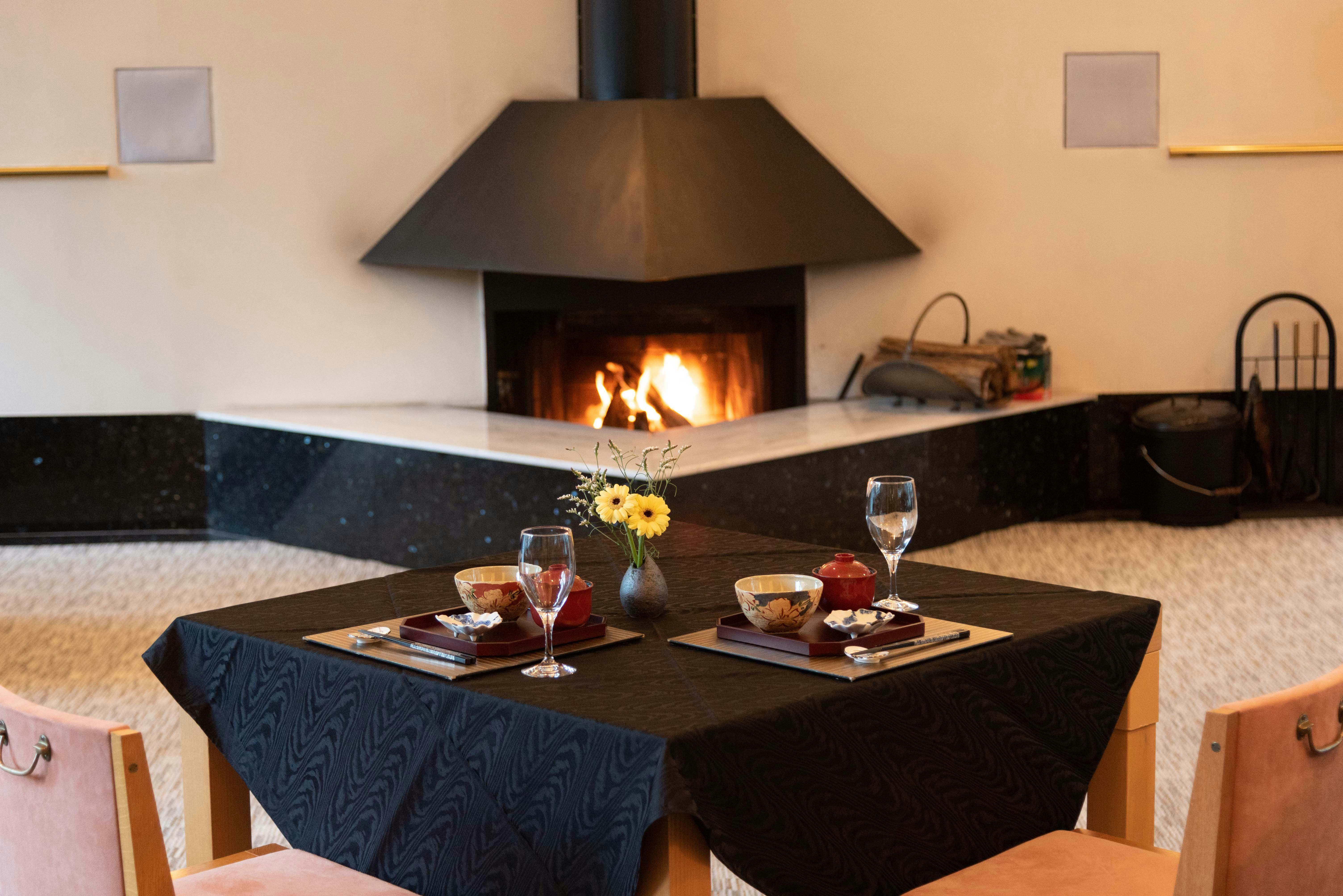 レストラン暖炉