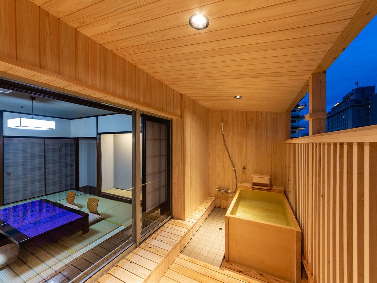 Nishi no Miyabi Tokiwa - 【Premier Sale Round 3】Modern Room Soun: 2,000 yen  OFF for two people! - 【Room with Open-Air Bath】Modern Room Souun【Suikou】 -  IKYU.com
