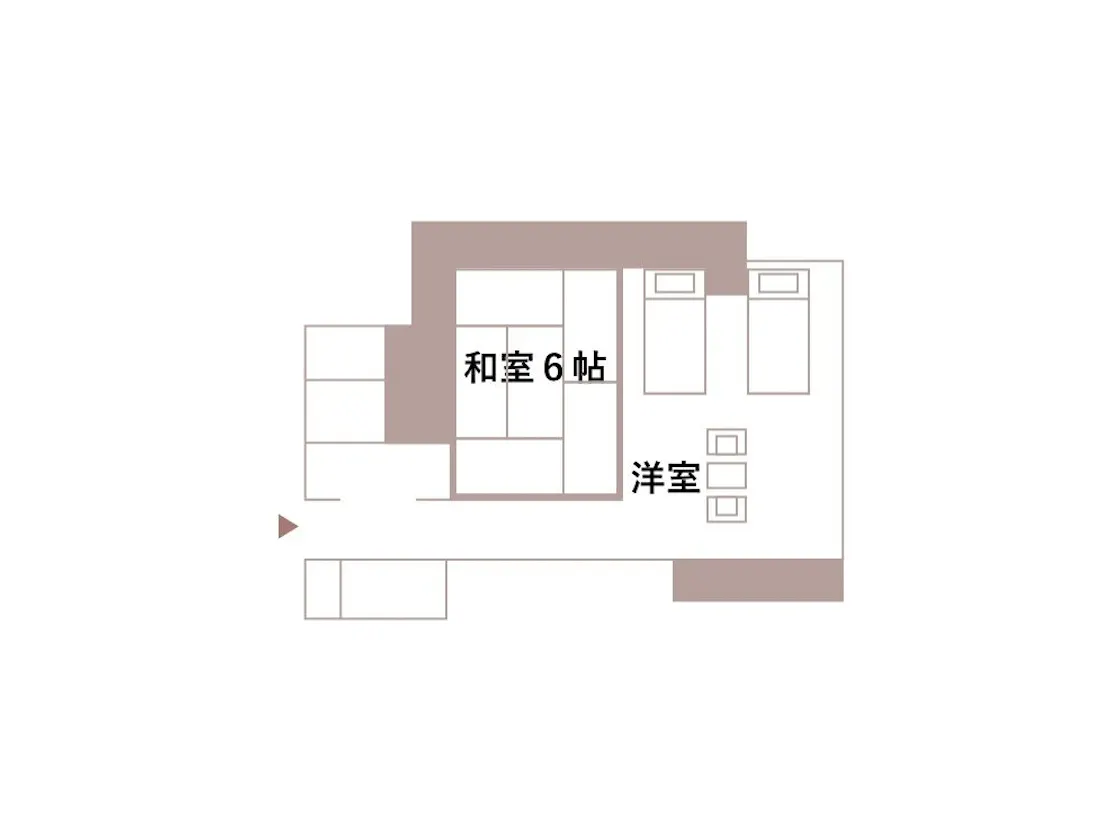 お部屋見取り図(薩摩客殿和洋室)