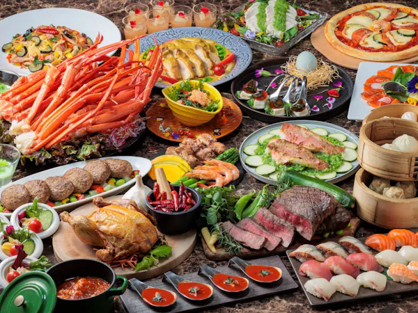 【8月~9月】蟹・ステーキ・寿司ディナービュッフェ&熊本ご当地朝食付きプラン(2食付)