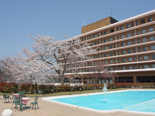 Ketika bunga sakura mekar, Hotel juga menunjukkan wajah musim semi♪