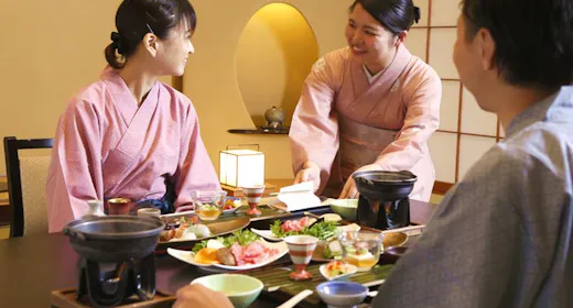 【อาหารค่ำส่วนตัว: เพลิดเพลินกับไคเซกิฤดูกาลในห้องรับประทานอาหารส่วนตัว】แผนที่พักผ่อนสบาย (1 คืนพร้อมอาหาร 2 มื้อ)