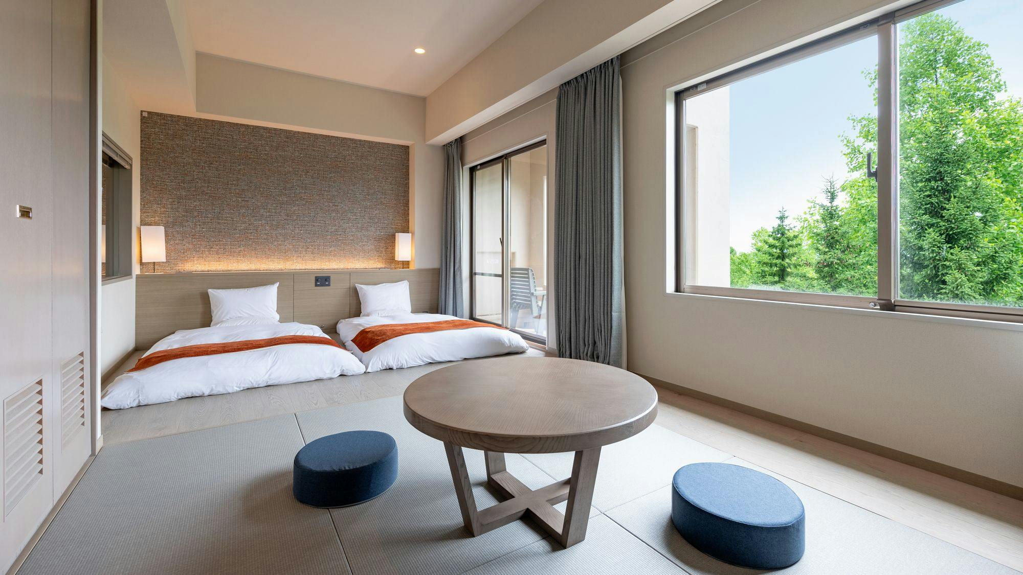 Twin Modern Jepang (34 m², kapasitas 4 orang)