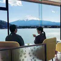 お茶しながら富士山