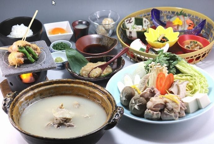 A luxurious dinner featuring a Japanese set meal of Hakata-style mizutaki hot pot made with Gunma’s premium “Joshu Jidori” chicken (1 night, 2 meals)