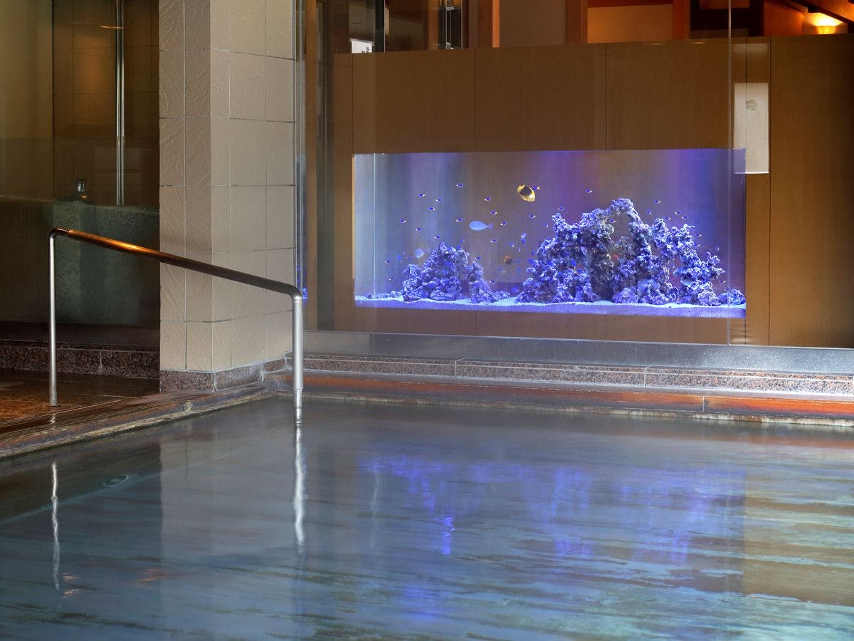 Dibuka pada April 2022! Pemandian dengan akuarium panorama